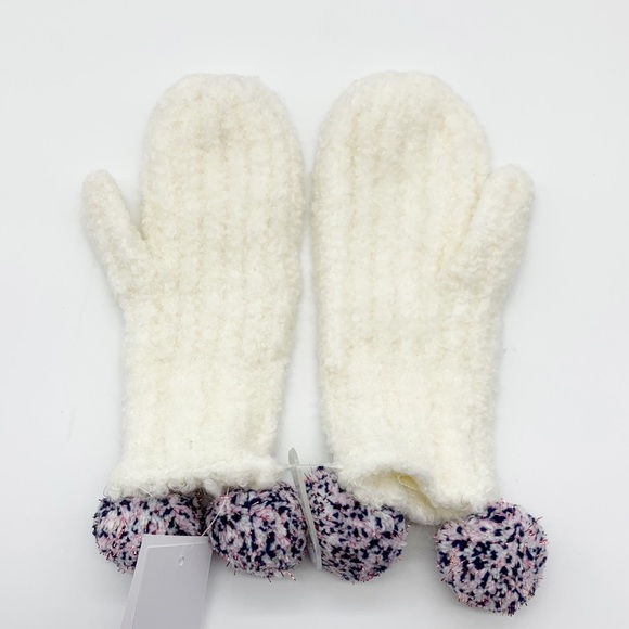 Crewcuts J. Crew Double Pom Pom Mittens Size M - Picture 2 of 11